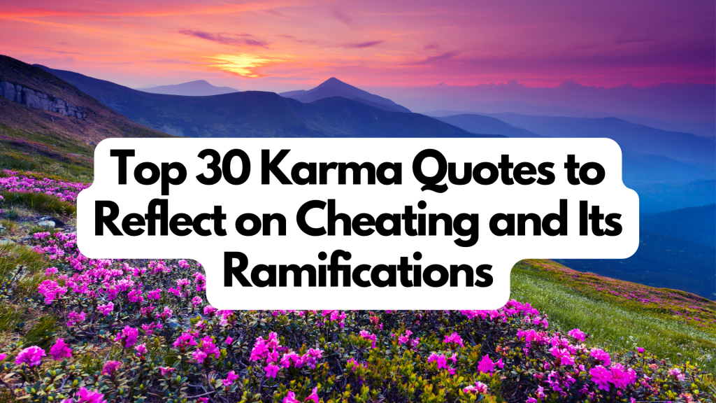 karma about cheating quotes