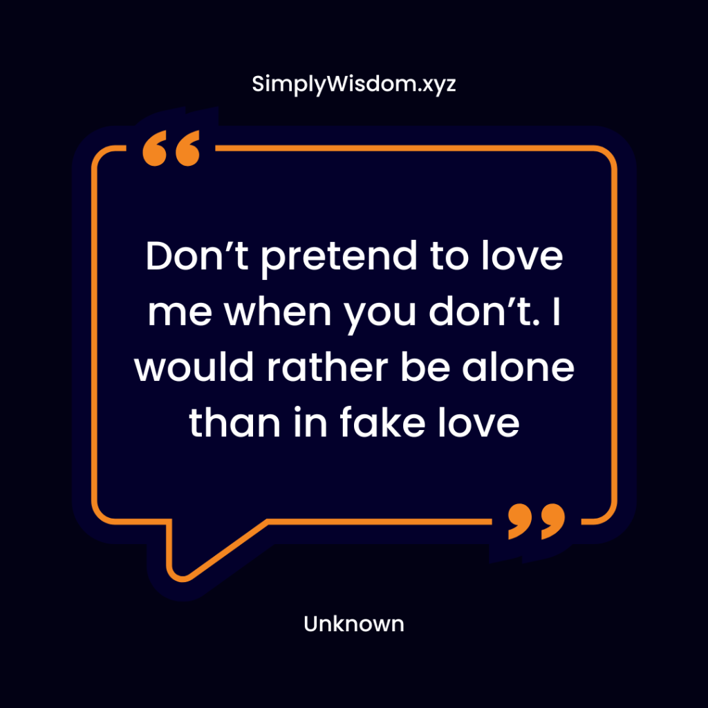 fake love quotes